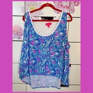Lilly Pulitzer 4 Target My Fans 3X Plus Top (used)
